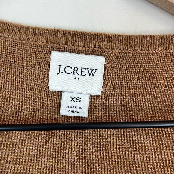 J. Crew Juliette Collarless Sweater Blazer Cardigan Women XSmall Brown - Picture 3 of 10
